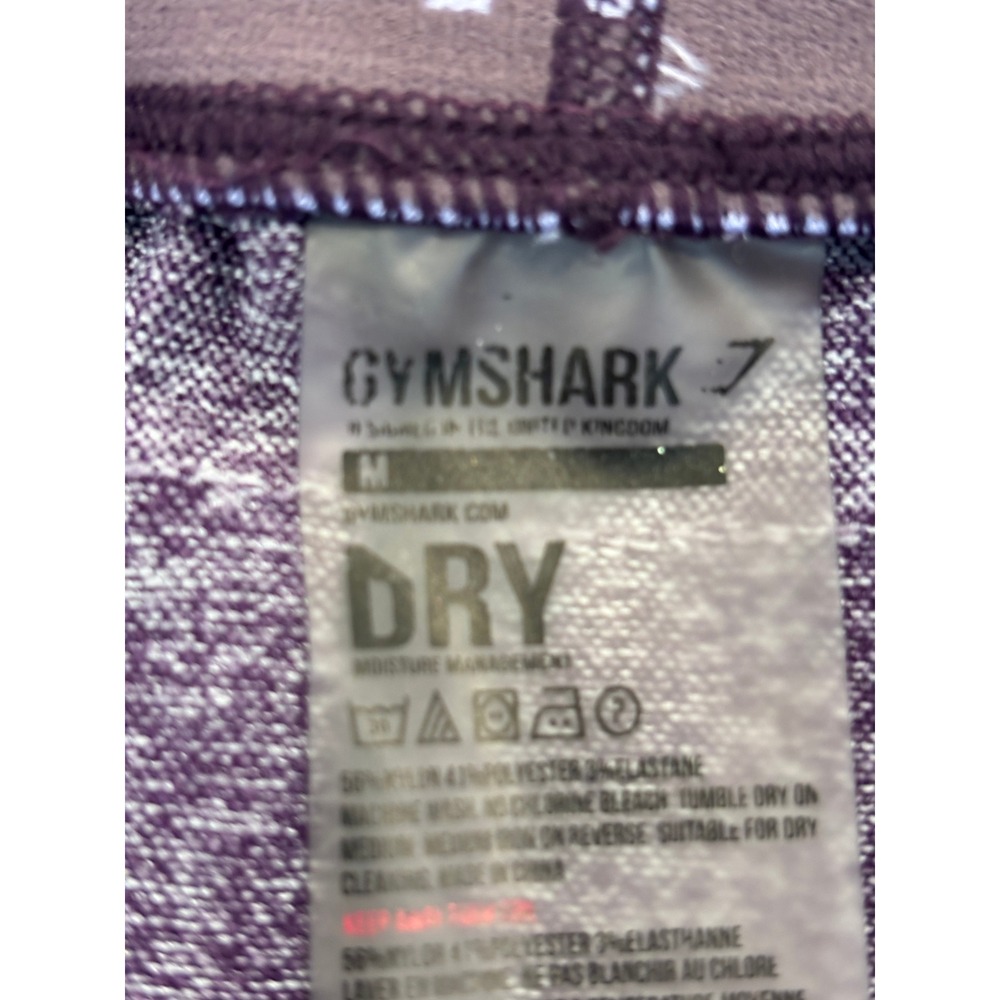 Gymshark Flex High Waisted Seamless Leggings Purple Marl Medium Workout Tights - Picture 3 of 5